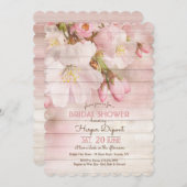 Kirschblüten auf Holzeinladung Einladung (Vorne/Hinten)