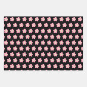 Kirschblüten auf schwarz geschenkpapier set (Vorderseite 3)