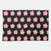 Kirschblüten auf schwarz geschirrtuch (Horizontal)