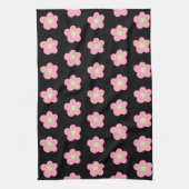 Kirschblüten auf schwarz geschirrtuch (Vertikal)