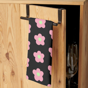 Kirschblüten auf schwarz geschirrtuch