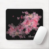 Kirschblüten auf schwarz mousepad (Mit Mouse)