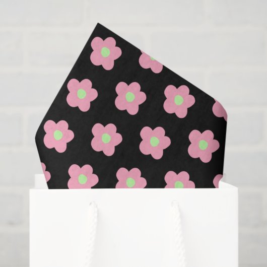 Kirschblüten auf schwarz seidenpapier (Geschenk Tasche)