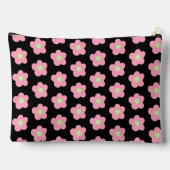 Kirschblüten auf schwarz zubehörtasche (Rückseite)