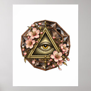 Kirschblüten-Augenplakat Poster