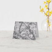 'Kirschblüten' B&W-Blankenkarte Karte (Gelbe Blume)