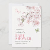 Kirschblüten-Babyshower Einladung (Vorderseite)