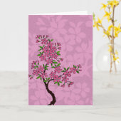 Kirschblüten-Baum Karte (Gelbe Blume)