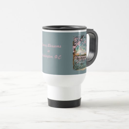 Kirschblüten bemalt Kaffeemaschine Tasse (VorderseiteRechts)