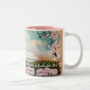 Kirschblüten bemalt Kaffeemaschine Tasse