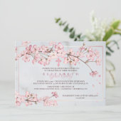 Kirschblüten bilden einen religiösen Rahmen Einladung (Stehend Vorderseite)