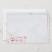 Kirschblüten bilden einen religiösen Rahmen Einladung (Rückseite)