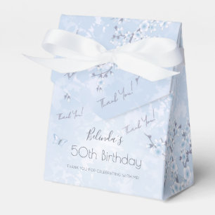 Kirschblüten Blau Geburtstags Dankeschön Geschenkschachtel