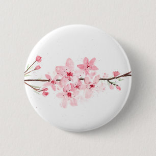Kirschblüten Blume Button