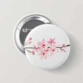 Kirschblüten Blume Button (Vorne & Hinten)
