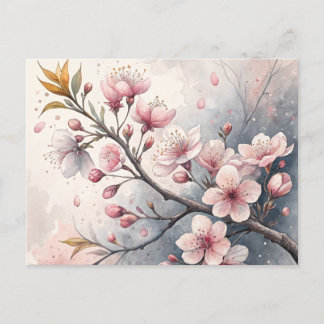 Kirschblüten Blume, Einladung Postkarte