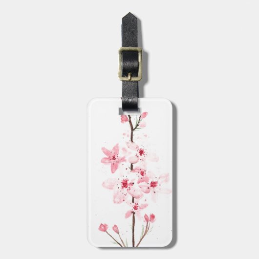 Kirschblüten Blume Gepäckanhänger (Vorderseite vertikal)