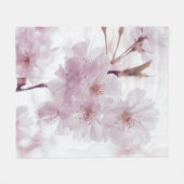 KIRSCHBLÜTEN BLUMEN FLEECEDECKE (Vorderseite (Horizontal))