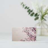 Kirschblüten-Blumen-Geschäftskarten Visitenkarte (Stehend Vorderseite)