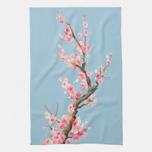 Kirschblüten-Blumen Handtuch (Vertikal)