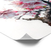 Kirschblüten-Blumen-Kunstposter Poster (Ecke)