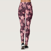 Kirschblüten Blumen Leggings (Rückseite)