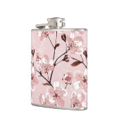 Kirschblüten-Blumen-Muster Flachmann (Links)