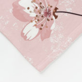 Kirschblüten-Blumen-Muster Fleecedecke (Ecke)