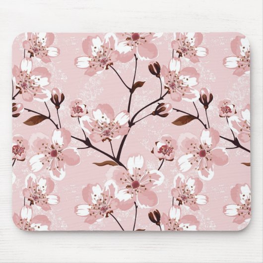 Kirschblüten-Blumen-Muster Mousepad (Vorne)