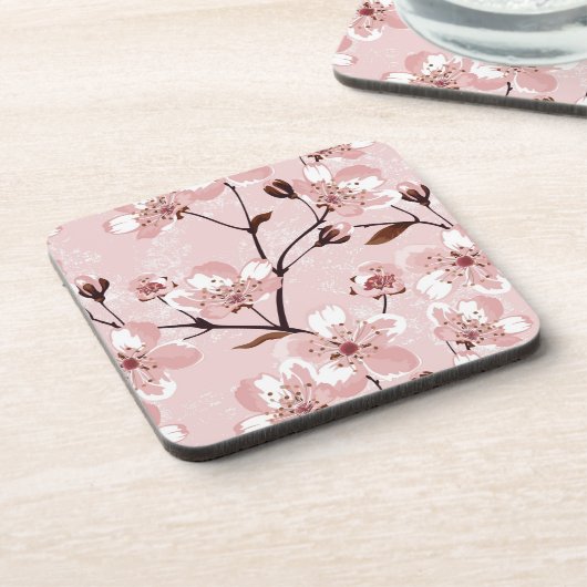 Kirschblüten-Blumen-Muster Untersetzer (Linke Seite)