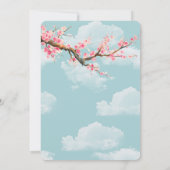 Kirschblüten-Blumen- und Vogelgeburtstag Einladung (Rückseite)