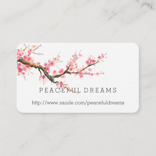 Kirschblüten-Blumen Visitenkarte (Vorderseite)