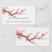 Kirschblüten-Blumen Visitenkarte (Vorne/Hinten)