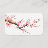 Kirschblüten-Blumen Visitenkarte (Rückseite)