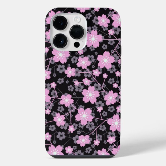 Kirschblüten-Blumenmuster-Design iPhone Hülle (Rückseite)