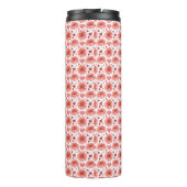Kirschblüten-Blumenmuster mit Herzen Thermosbecher (Rückseite)