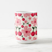 Kirschblüten-Blumenmuster, rosa Blüten Kaffeetasse (Mittel)