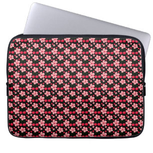 Kirschblüten-Blumenmuster, rosa Blüten Laptopschutzhülle