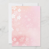 Kirschblüten Blütendusche Einladung (Rückseite)