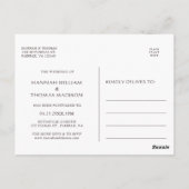 Kirschblüten Blütenhochzeiten ändern das Datum Postkarte (Rückseite)