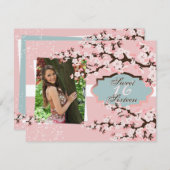 Kirschblüten-Bonbon 16 Geburtstags-Party Einladung (Vorne/Hinten)