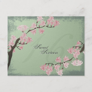 Kirschblüten-Bonbon 16 Geburtstags-Party Einladung