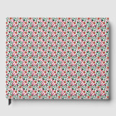 Kirschblüten-Botanikmuster | Rote Blüten Gästebuch (Vorderseite)