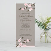 Kirschblüten-Brautparty-Einladung Einladung (Stehend Vorderseite)