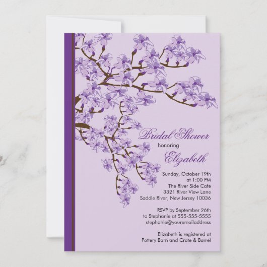 Kirschblüten-Brautparty-Einladung Einladung (Vorderseite)