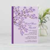 Kirschblüten-Brautparty-Einladung Einladung (Stehend Vorderseite)