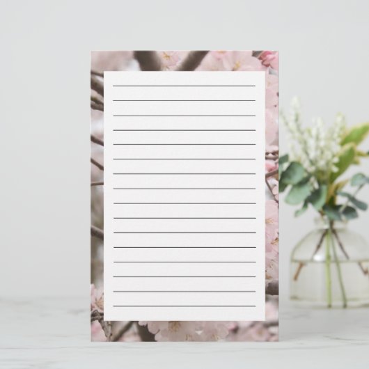 Kirschblüten-Briefpapier Briefpapier (Stehend Vorderseite)