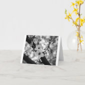 Kirschblüten BW - Leere geklappte Karte (Gelbe Blume)