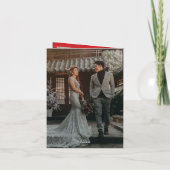 Kirschblüten & Chinesische Hochzeit mit doppeltem  Dankeskarte (Rückseite)