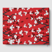 Kirschblüten & Chinesische Hochzeit mit doppeltem Gästebuch (Rückseite)